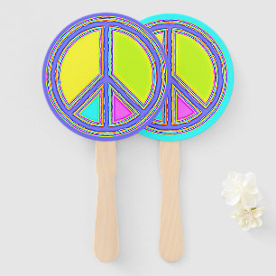 Éventail Symbole PAIX avec des couleurs remplies