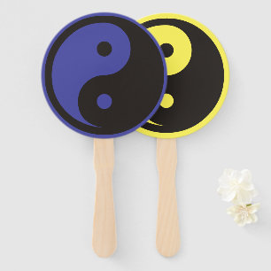 Éventail Symbole Yin Yang - tatouage solide