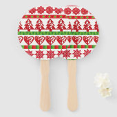 Éventail Symboles de Noël (Devant et derrière)