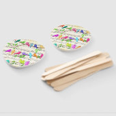 Éventail Symphonie d'oiseaux musicaux colorés - Happy Song (Non-assemblé)