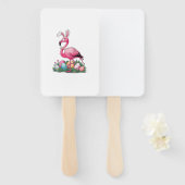 Éventail T-Shirt Flamant de Pâques (Devant et derrière)