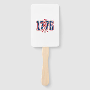 Éventail T-shirt graphique vintage éclair patriotique 1776_