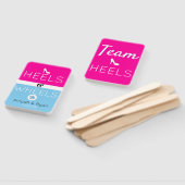 Éventail Talons d'équipe|Baby shower de révélation de genre (Non-assemblé)