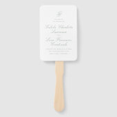 Éventail Talula Sage Green Programme de mariage élégant (Devant)