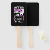 Éventail Tante Llama (Devant et derrière)