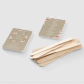 Éventail Taupe Boho Floral Wedding Programme main Ventilate (Non-assemblé)
