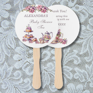 Éventail Tea Party rose Floral Baby Girl Douche