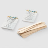 Éventail Teal Wedding Program Hand Fan (Non-assemblé)