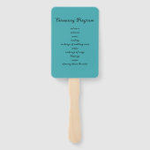 Éventail Teal Whisper Blooms Wedding (Dos)