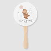 Éventail Teddy Bear Balloon Genre Reveal - Ventilateur (Devant)