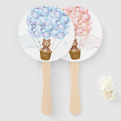 Éventail Teddy Bear Genre Reveal Party Vote Jeu (Devant et derrière)