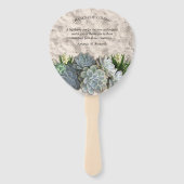 Éventail Teintes de bleus pâles (Dos)
