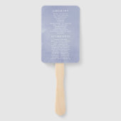 Éventail Teintes du programme de mariage floral bleu (Dos)