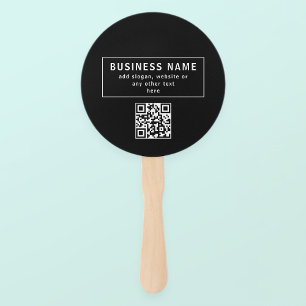 Éventail Télécharger le code QR ou le logo Noir moderne