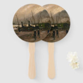 Éventail Tempête portuaire des pêcheurs d'Amsterdam par Vin (Devant et derrière)