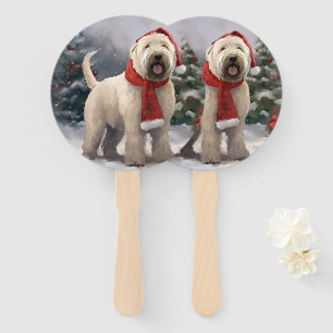 Éventail Tenter Wheaten dans la neige Noël