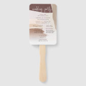 Éventail Terracotta épicée moderne | Programme de mariage (Dos)