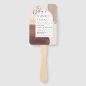 Éventail Terracotta épicée moderne | Programme de mariage (Devant)