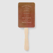 Éventail Terracotta Floral Boho Programme de mariage (Dos)