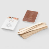 Éventail Terracotta Floral Wedding Programme (Non-assemblé)