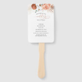 Éventail Terracotta Floral Wedding Programme (Devant)