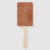 Éventail Terracotta Ombre | Programme minimaliste de mariag (Dos)