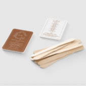 Éventail Terracotta Poitrine feuillue Monogramme Programme  (Non-assemblé)