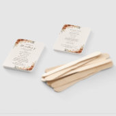 Éventail Terracotta Rust Fall Floral Wedding Programme (Non-assemblé)