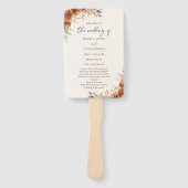 Éventail Terracotta Rust Fall Floral Wedding Programme (Devant)