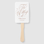 Éventail Terracotta Whimsical Calligraphie Programmes de ma (Devant)