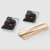 Éventail Terre-Neuve avec Noël Festif du Père Noël (Non-assemblé)