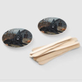 Éventail Terre-Neuve Citrouille Halloween effroi (Non-assemblé)