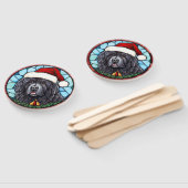 Éventail Terre-Neuve Verre tâté Noël (Non-assemblé)