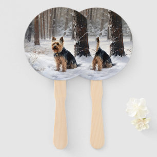 Éventail Terrier Soyeux Qu'il neige Noël