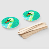 Éventail Tête de cygne blanche (Non-assemblé)