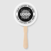 Éventail Texte circulaire modifiable et logo remplaçable |  (Dos)