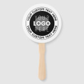 Éventail Texte circulaire modifiable & logo remplaçable | N (Dos)