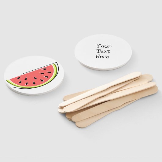 Éventail Texte de tranche de pastèque (Non-assemblé)