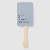Éventail Texte minimaliste simple Dusty Blue Wedding Progra (Devant)