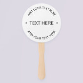 Éventail Texte modifiable simple et moderne | Blanc et noir