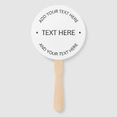 Éventail Texte modifiable simple et moderne | Blanc et noir (Dos)