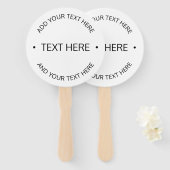 Éventail Texte modifiable simple et moderne | Blanc et noir (Devant et derrière)