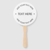 Éventail Texte modifiable simple et moderne | Blanc et noir (Devant)