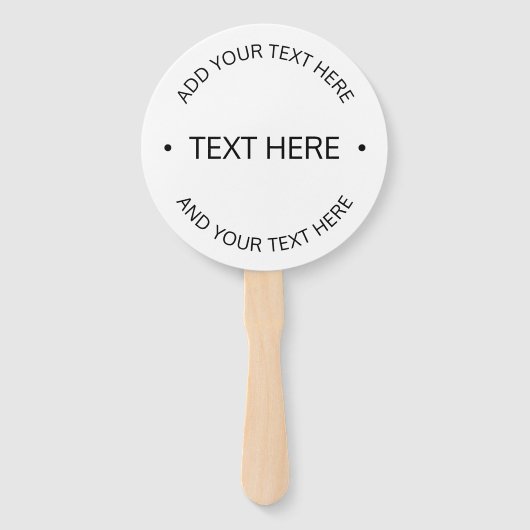 Éventail Texte modifiable simple et moderne | Blanc et noir (Devant)