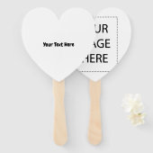 Éventail Texte personnalisé (Devant et derrière)