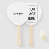 Éventail Texte personnalisé (Devant et derrière)