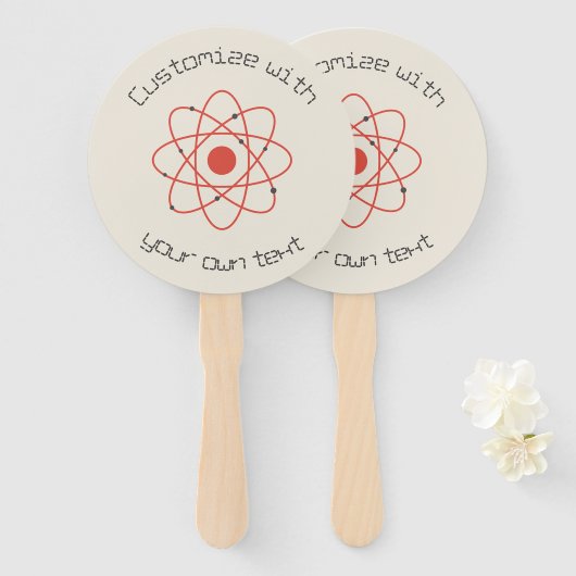 Éventail Texte personnalisé de la science de structure de l (Devant et derrière)