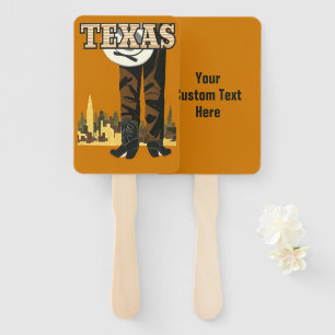 Éventail Texte personnalisé Voyage vintage Texas