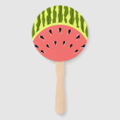 Éventail Texte rose en bande de pastèque (Devant)