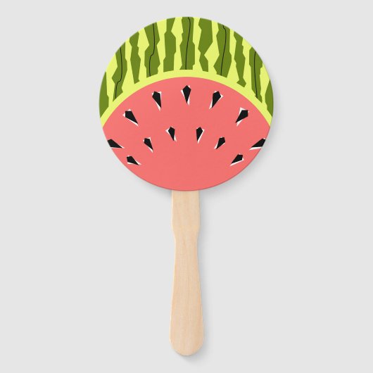 Éventail Texte rose en bande de pastèque (Devant)